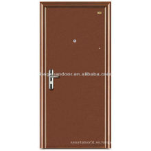 Acero de diseño simple o puerta de madera